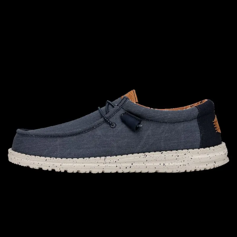 Wally Washed Canvas - Navy sold by Hey Dude
