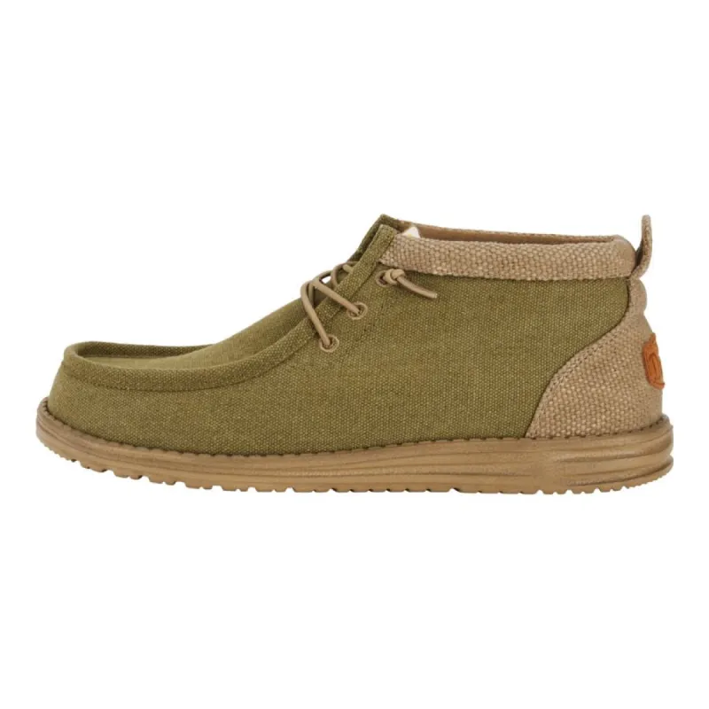 Wally Mid Salt and Stone - Dusty Olive Tan sold by Hey Dude