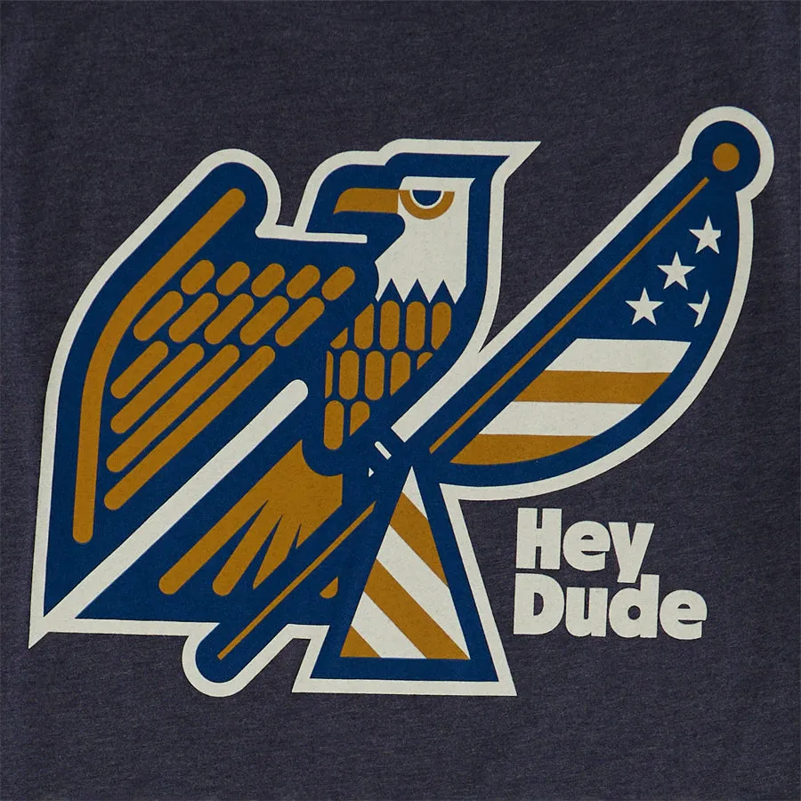 Good Vibes Eagle Flag Tee - Navy sold by Hey Dude product image thumbnail 2