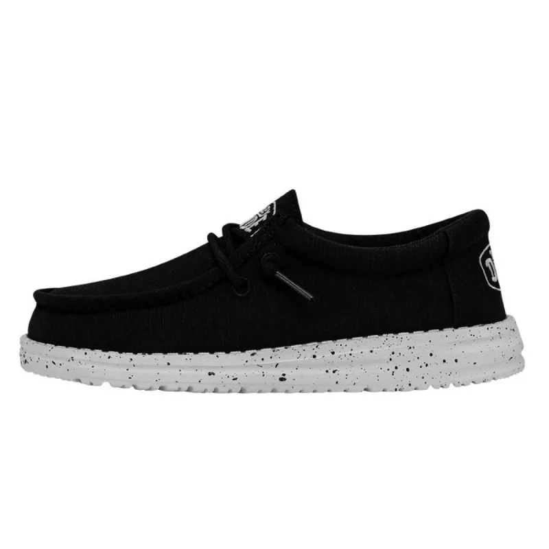 Wally Youth Slub Canvas - Black sold by Hey Dude