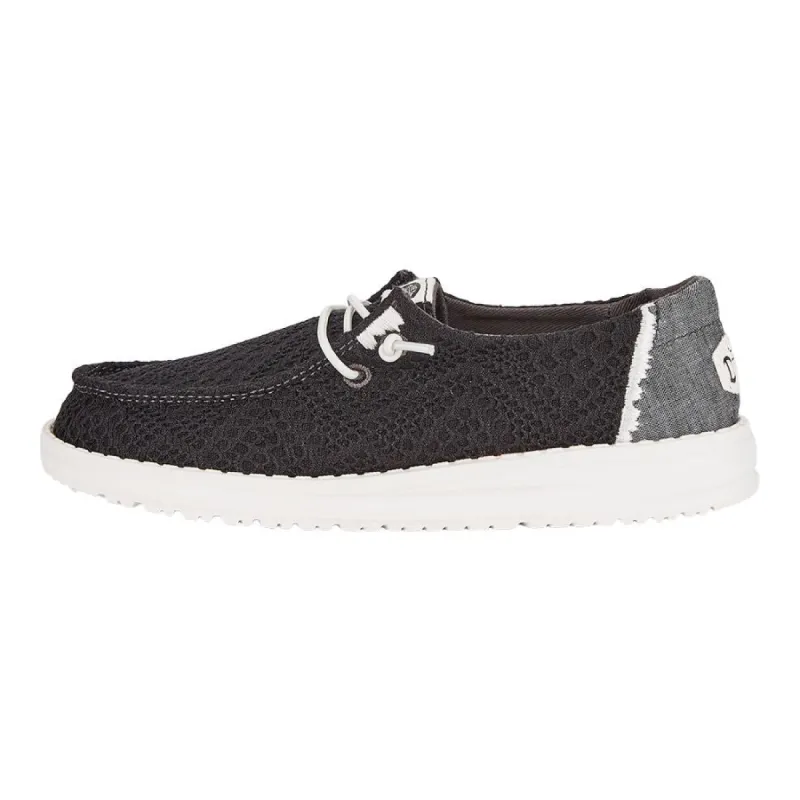 Wendy Youth Boho Crochet - Black sold by Hey Dude