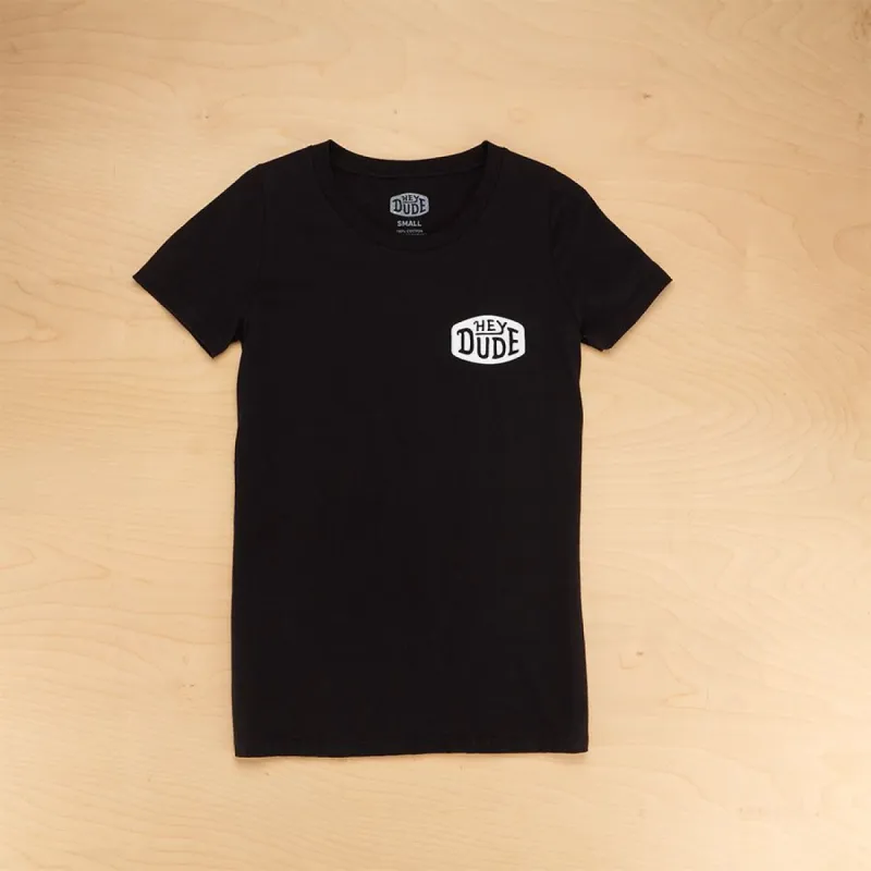 Women's Logo Tee - Black sold by Hey Dude