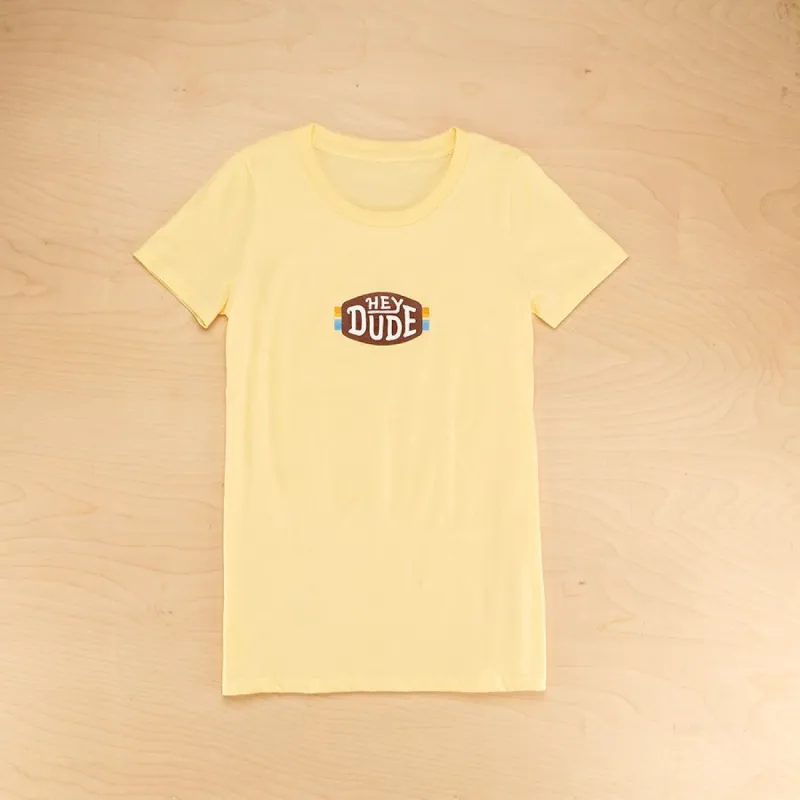 Women's Horizon Logo Tee -  Butter sold by Hey Dude