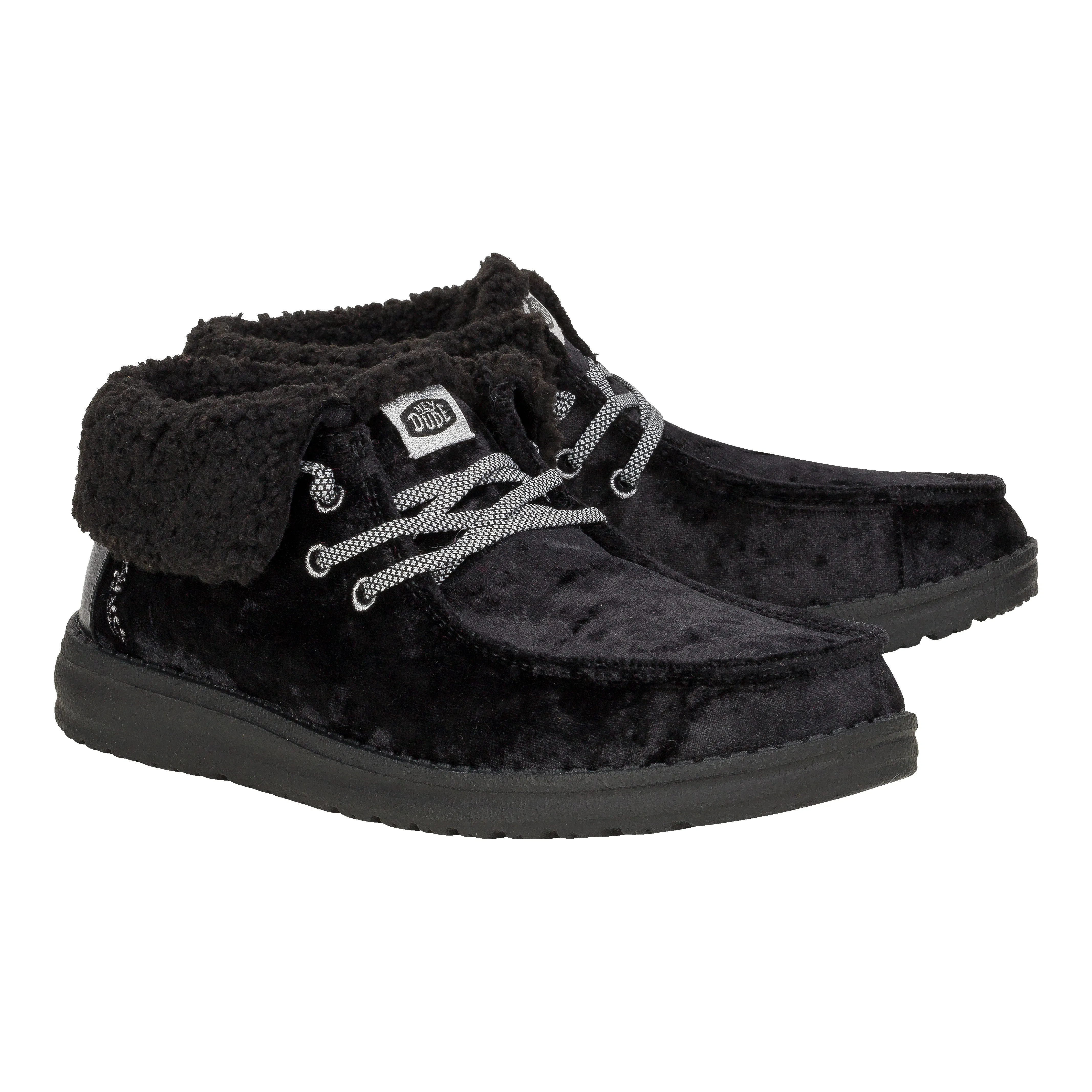 Wendy Fold Crushed Velvet - Black/Black sold by Hey Dude product image thumbnail 2