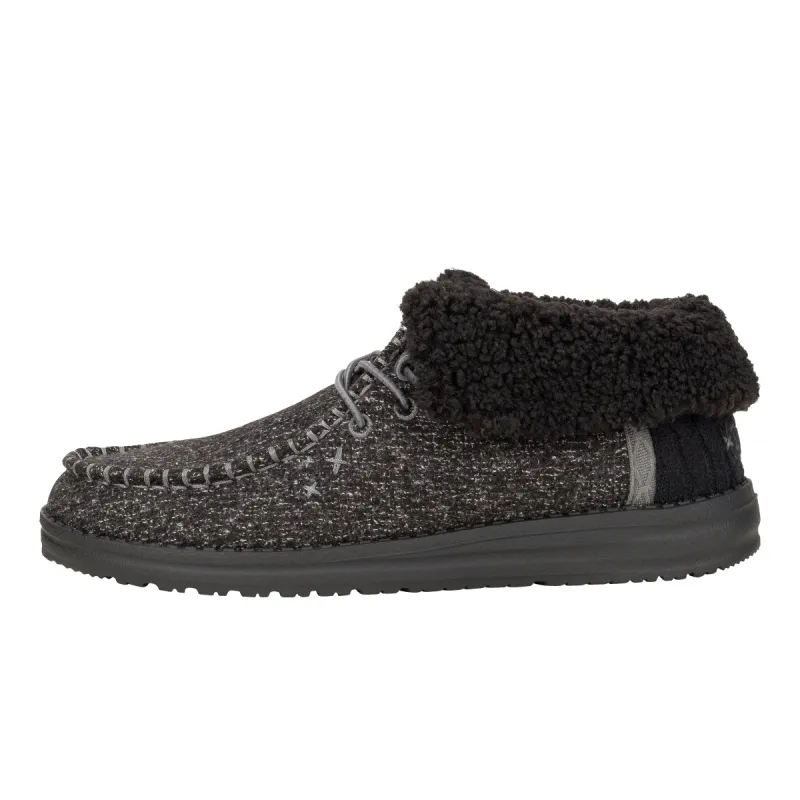 Wendy Fold Brushed Cozy - Black/Black sold by Hey Dude