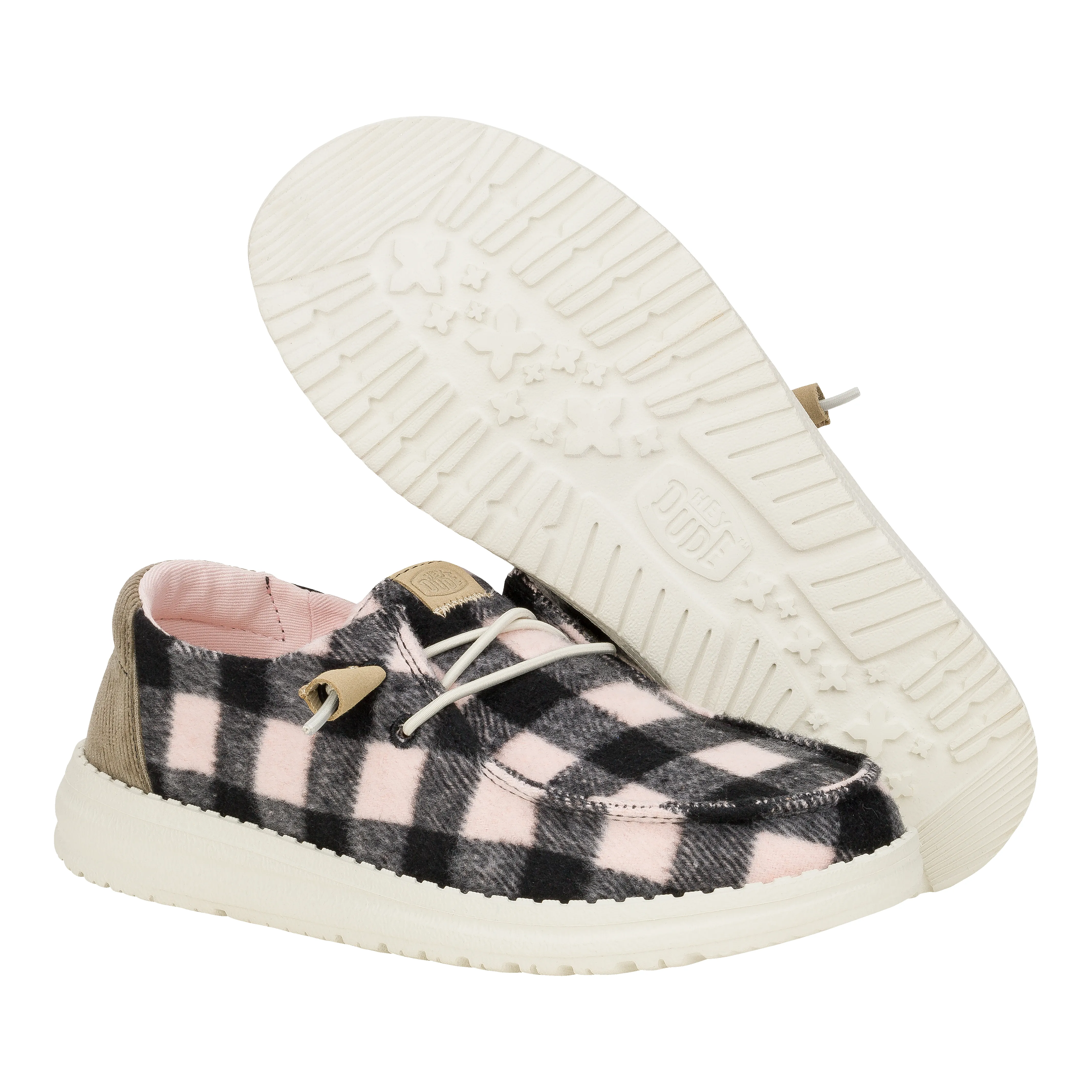 Wendy Buffalo Plaid - Pale Pink/Black sold by Hey Dude product image thumbnail 3