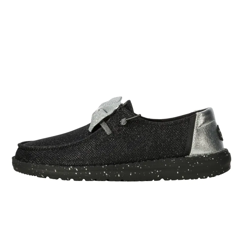 Wendy Sparkle Bow - Black/Silver sold by Hey Dude