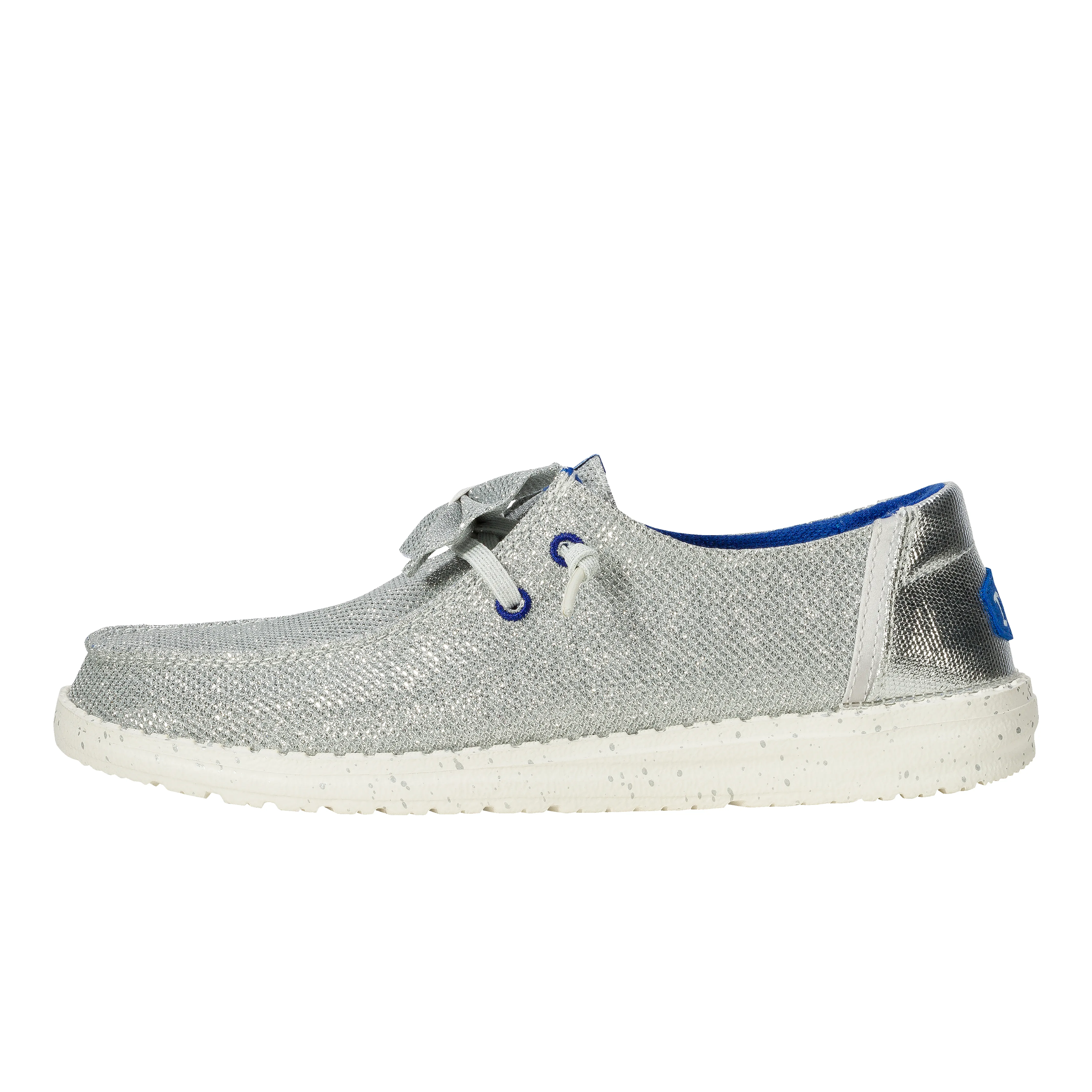 Wendy Sparkle Bow - Silver/Sea Blue sold by Hey Dude