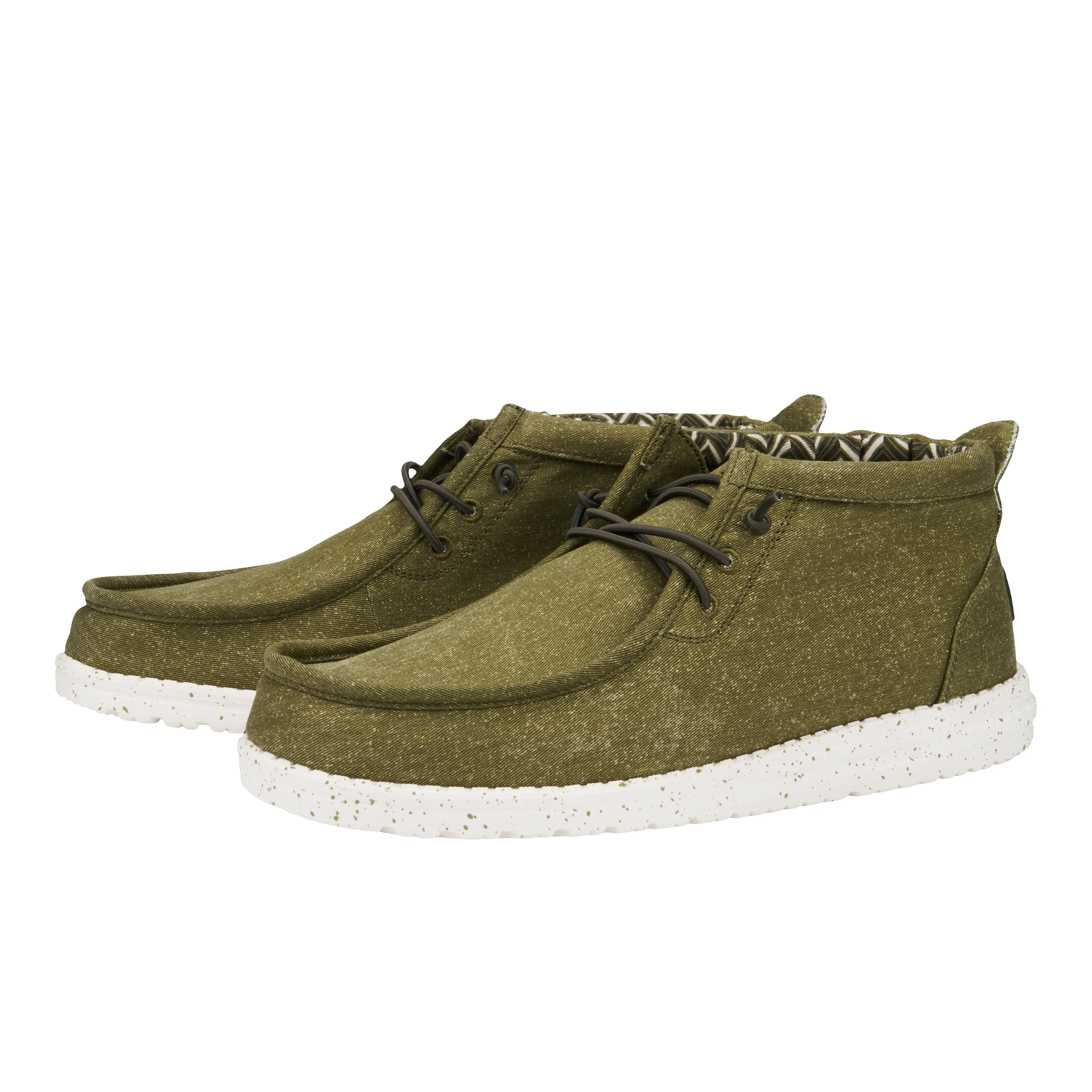 Wally Mid Canvas - Olive sold by Hey Dude product image thumbnail 2