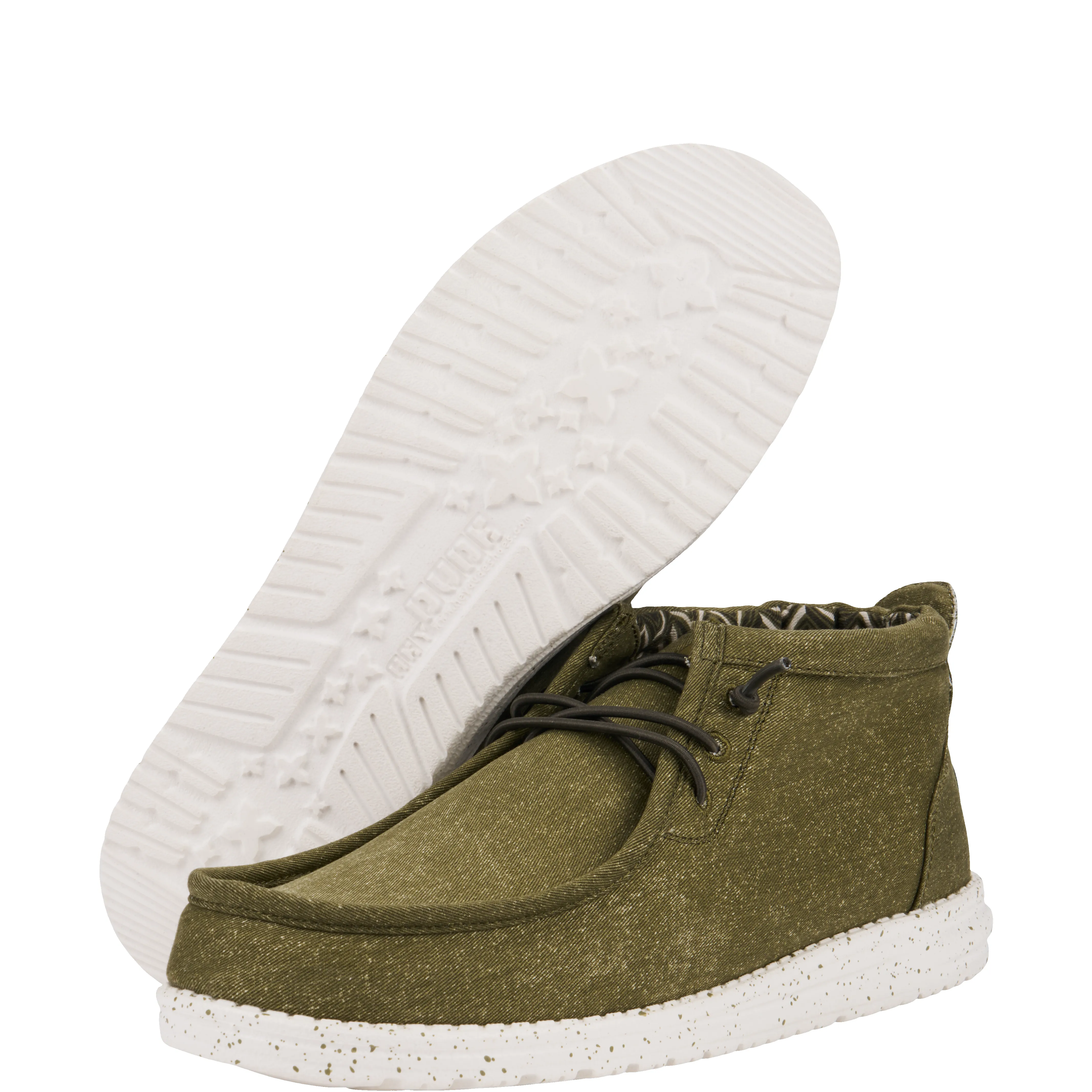 Wally Mid Canvas - Olive sold by Hey Dude product image thumbnail 3