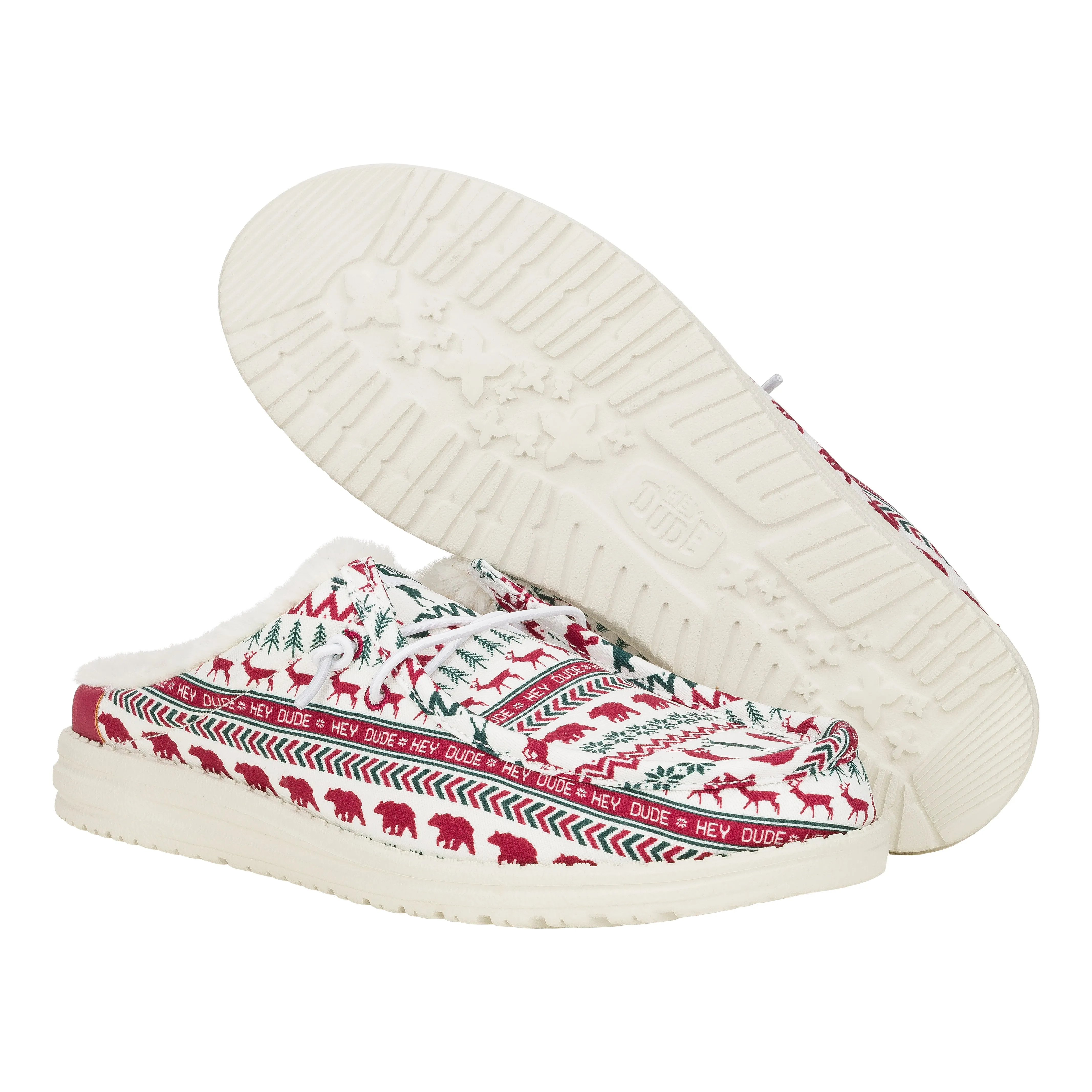 Wally Slip Holiday Cheers - Holiday White/Red sold by Hey Dude product image thumbnail 3