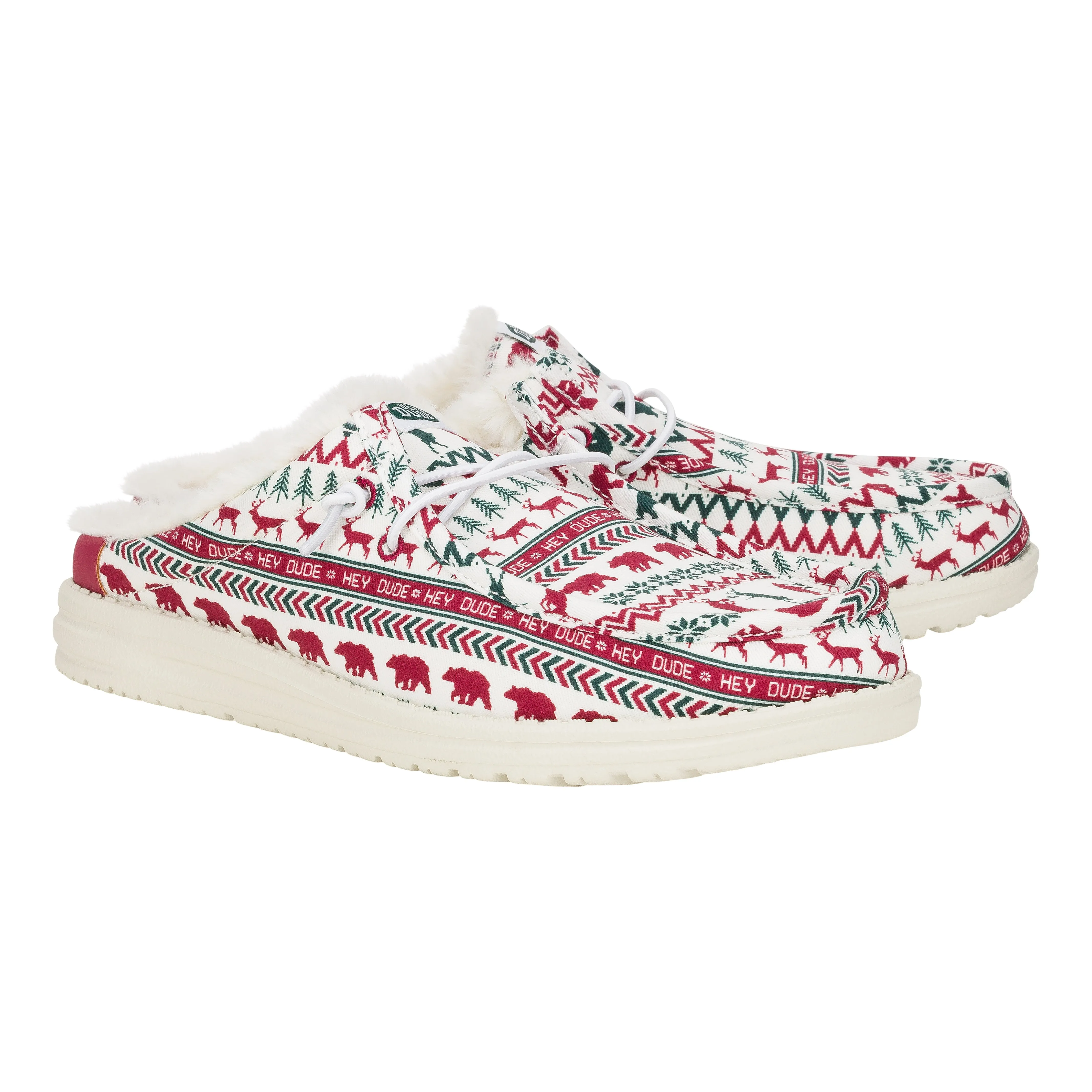 Wally Slip Holiday Cheers - Holiday White/Red sold by Hey Dude product image thumbnail 2