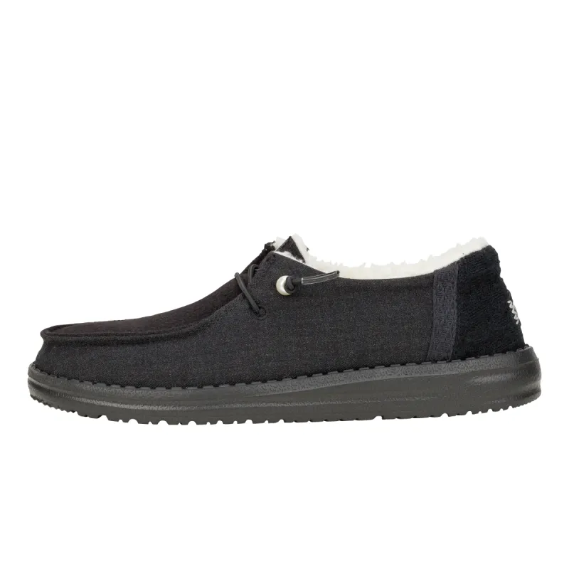 Wendy Brushed Cozy - Black/Black sold by Hey Dude