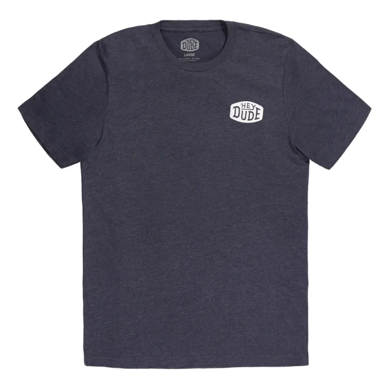 Go To Buckle Tee - Navy/Heather sold by Hey Dude