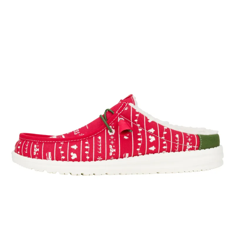 Wally Slip Christmas Vacation - Christmas Red/Green sold by Hey Dude