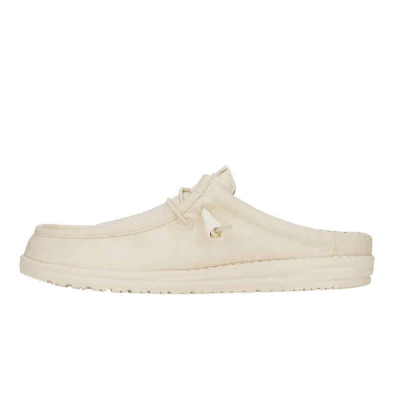 Wally Slip Stretch Canvas - Bone White sold by Hey Dude