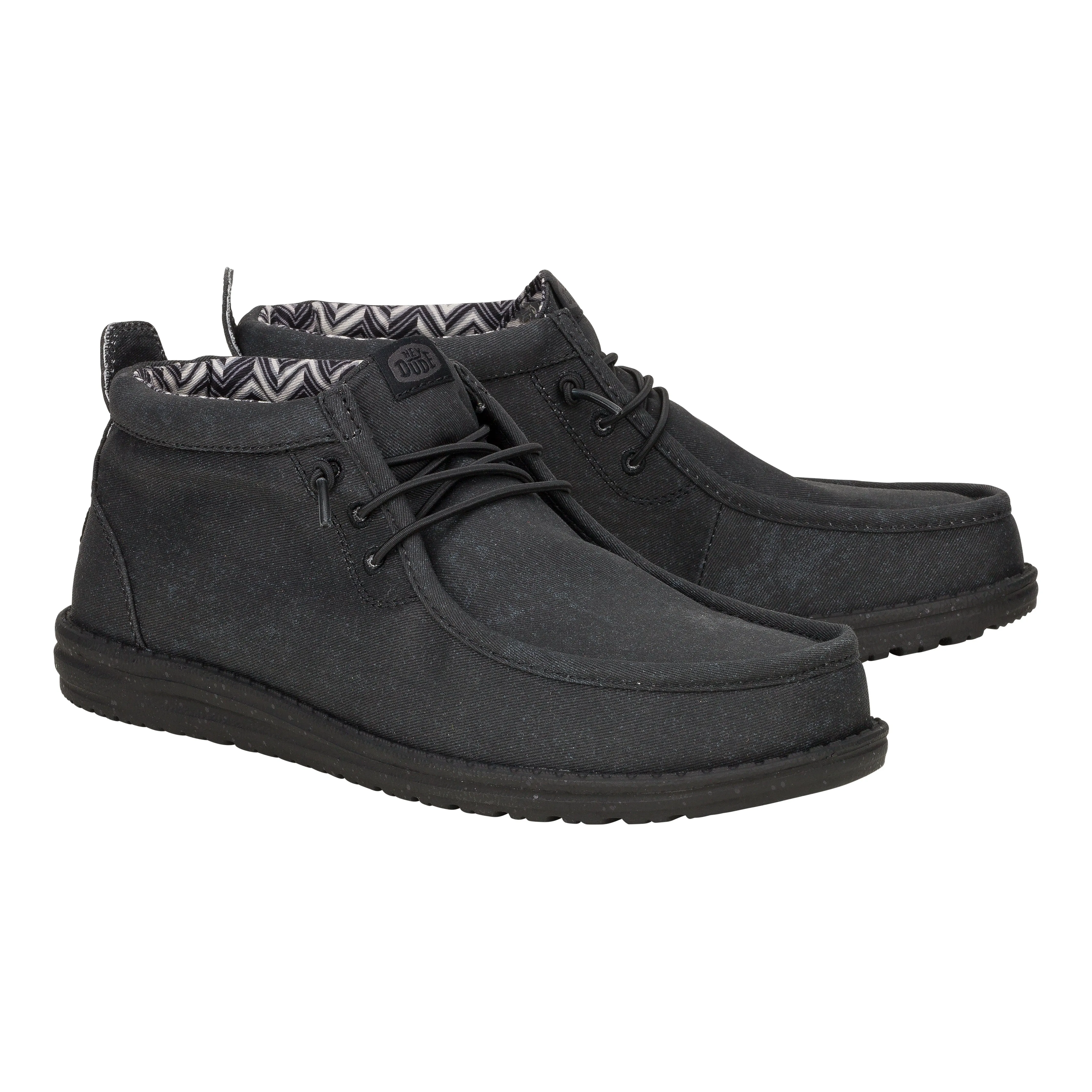 Wally Mid Stretch Canvas - Black/Black sold by Hey Dude product image thumbnail 2