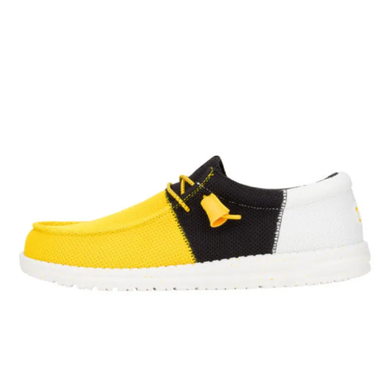 Wally Tri Varsity Mesh - Yellow/Black sold by Hey Dude