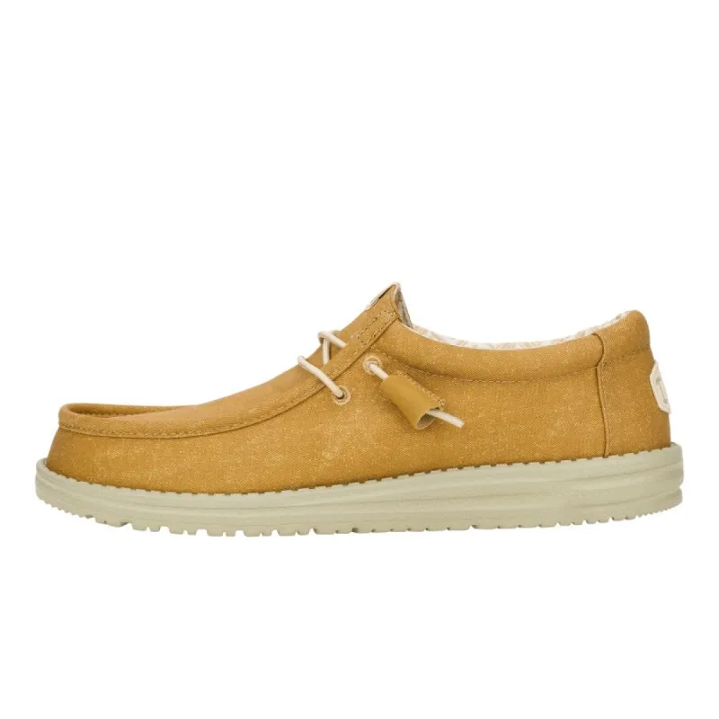 Wally Stretch Canvas - Cumin Brown/Stone Grey sold by Hey Dude