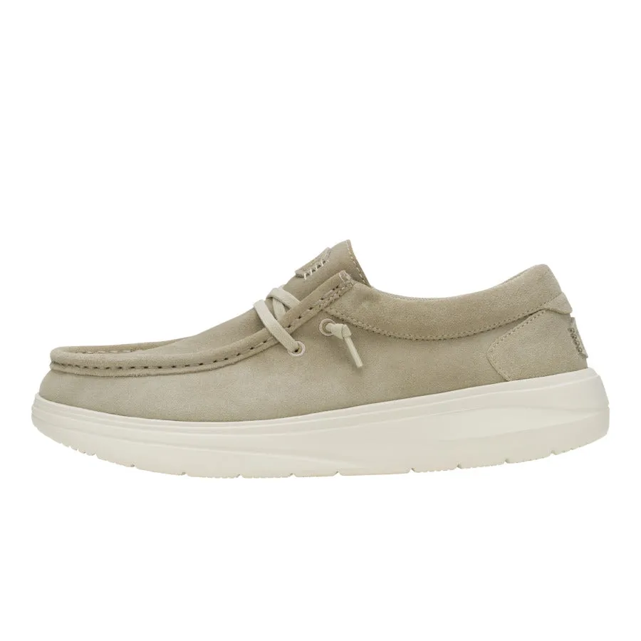 Wally Comf Suede - Stone Grey/Silver Birch sold by Hey Dude