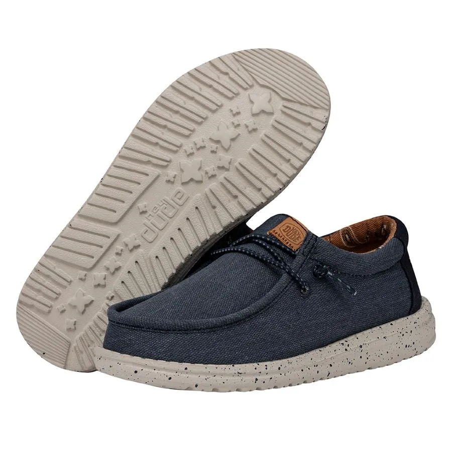 Wally Youth Washed Canvas - Navy sold by Hey Dude product image thumbnail 3