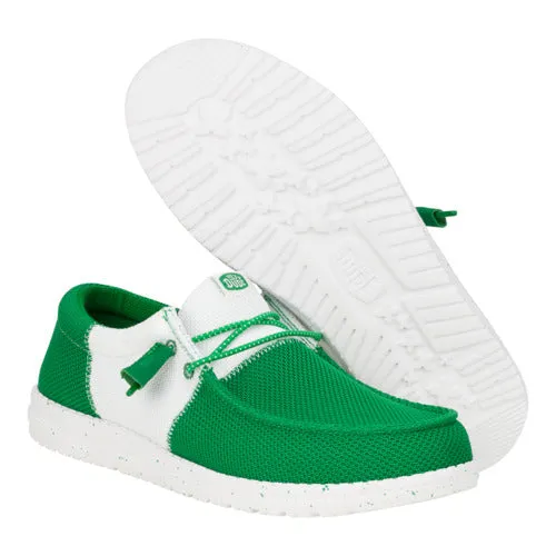 Wally Tri Varsity Mesh - Green/White sold by Hey Dude product image thumbnail 3