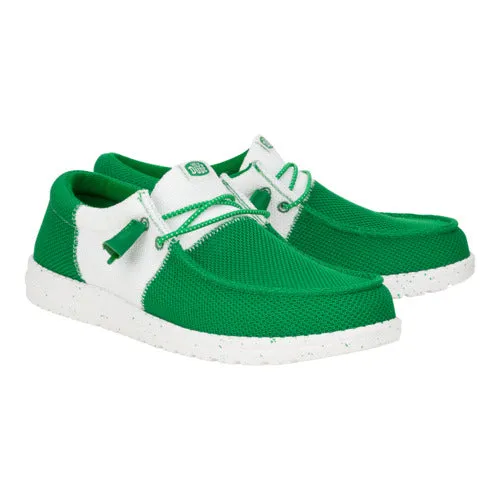 Wally Tri Varsity Mesh - Green/White sold by Hey Dude product image thumbnail 2