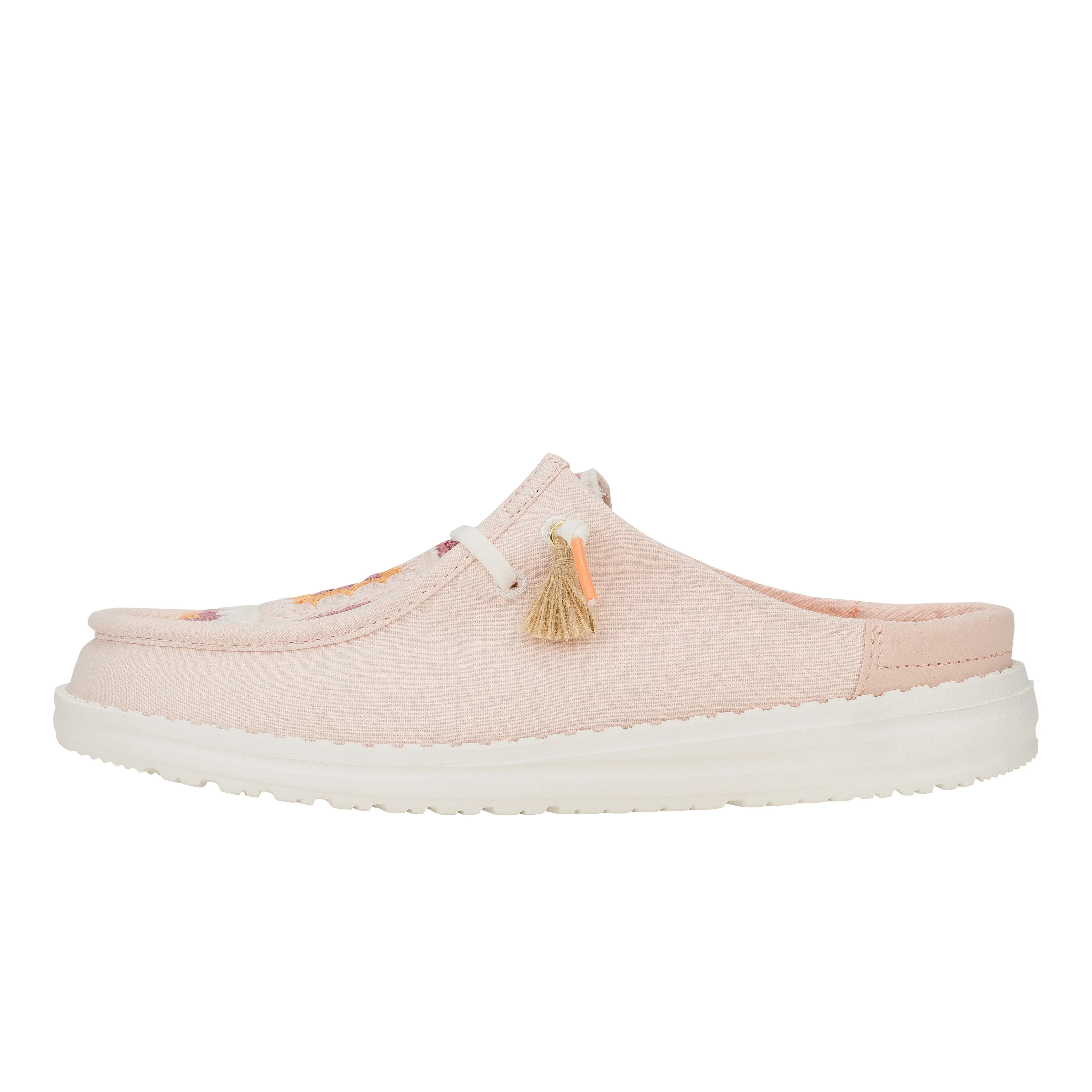 Wendy Slip Cottage Crochet - Pale Pink/Multi sold by Hey Dude