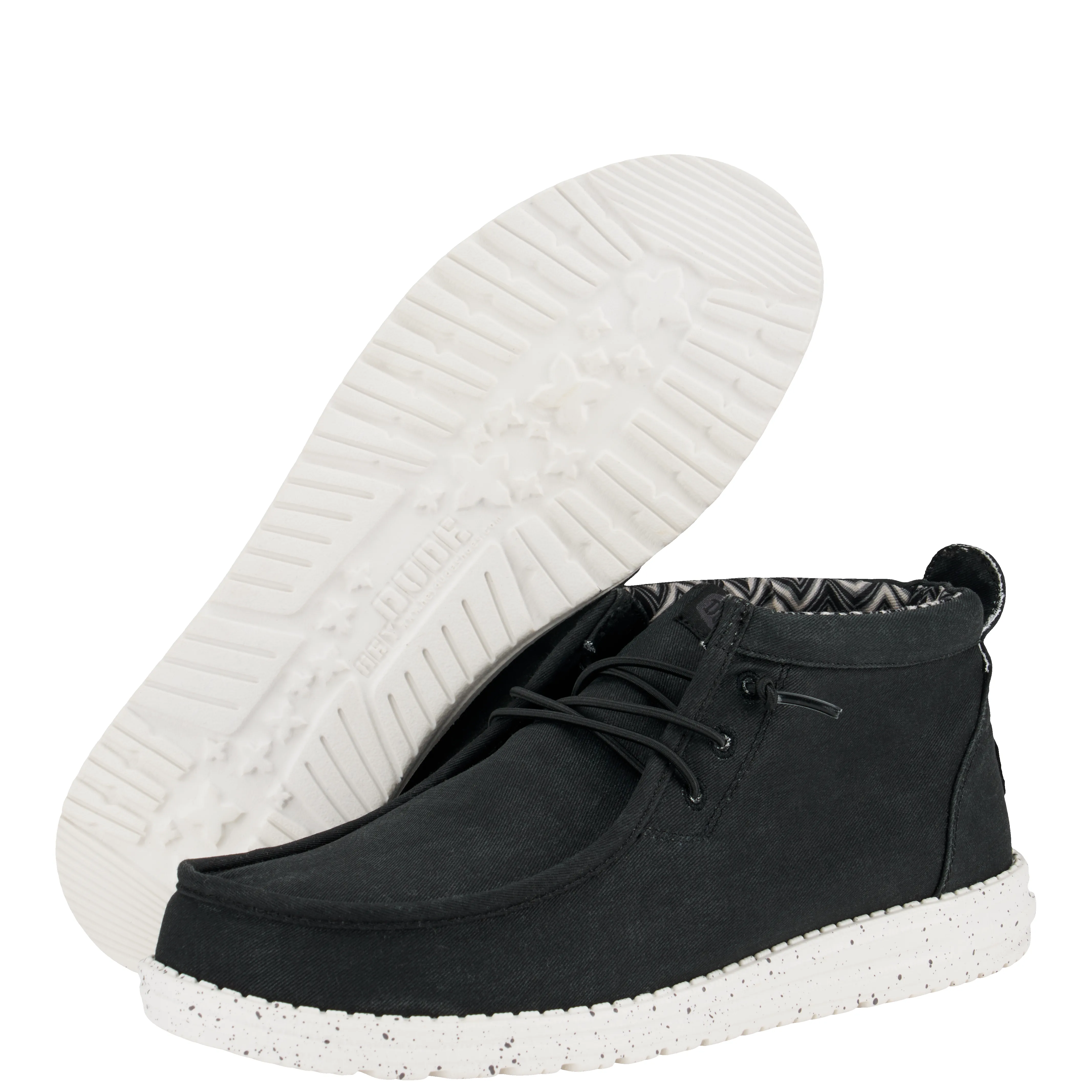 Wally Mid Canvas - Black/White sold by Hey Dude product image thumbnail 3