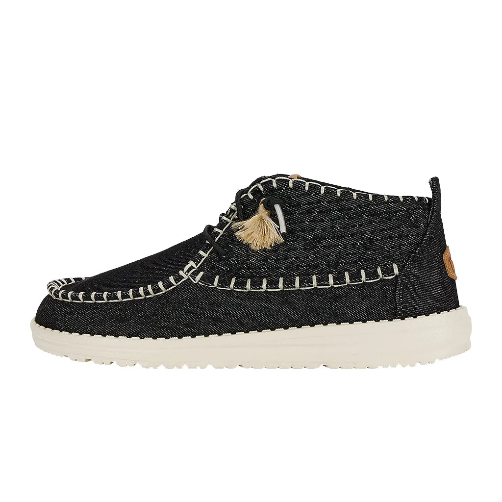 Wendy Mid Perf Canvas - Black sold by Hey Dude