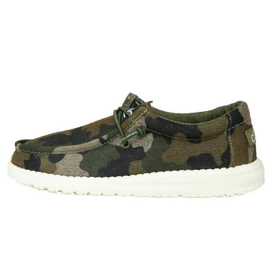Wally Youth Linen - Camo sold by Hey Dude
