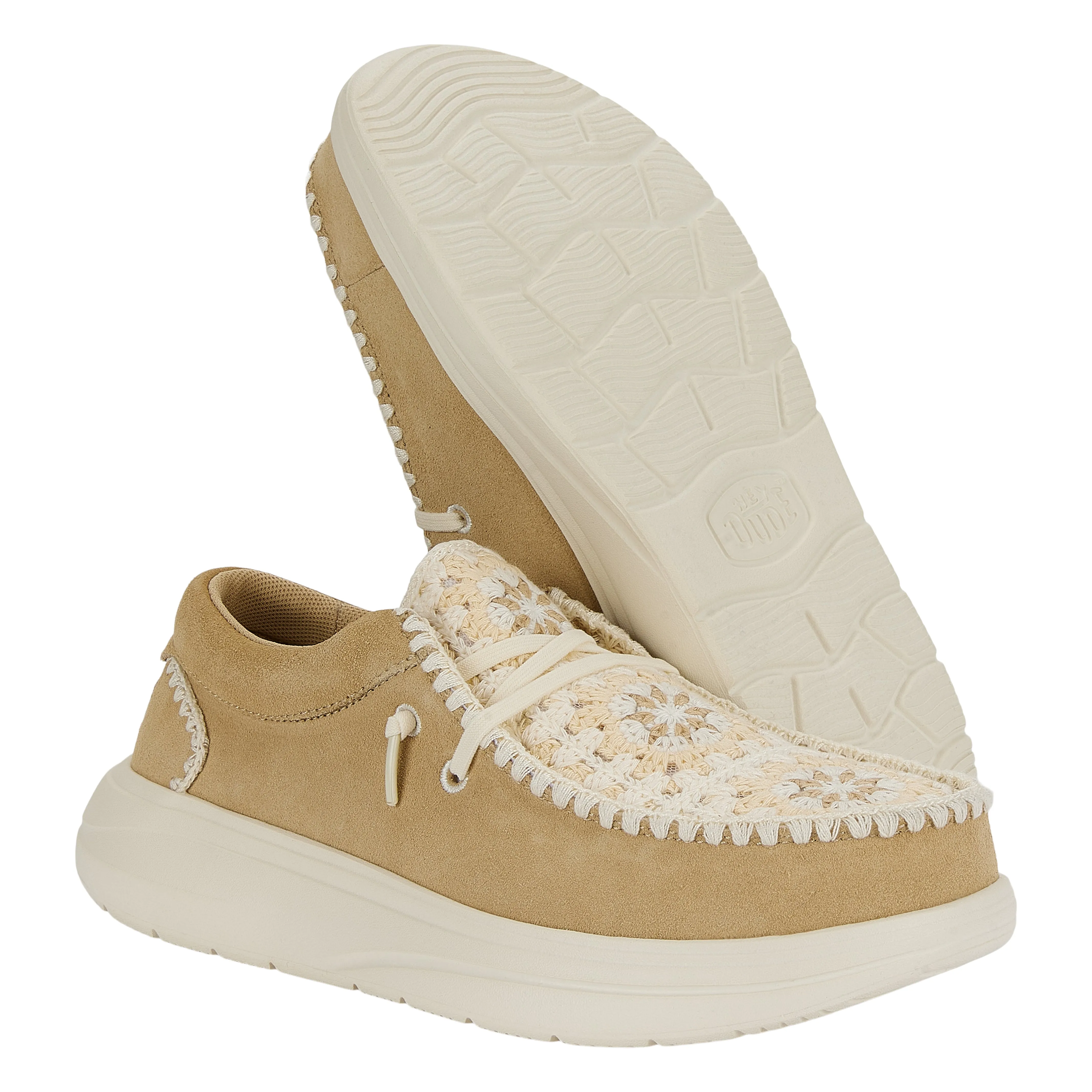 Wendy Comf Suede Crochet - Irish Cream/Multi sold by Hey Dude product image thumbnail 3