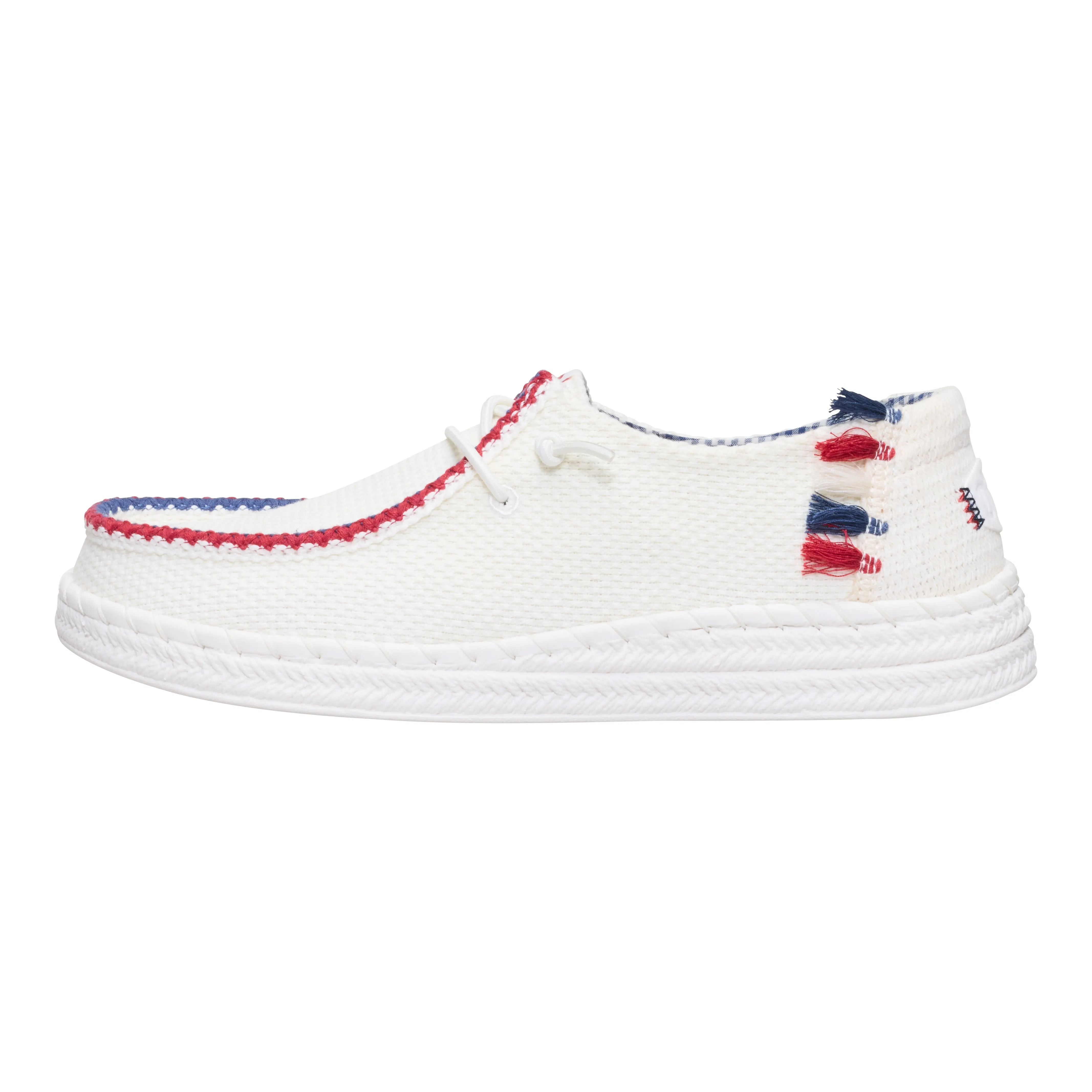 Wendy Espadrille Americana - White sold by Hey Dude
