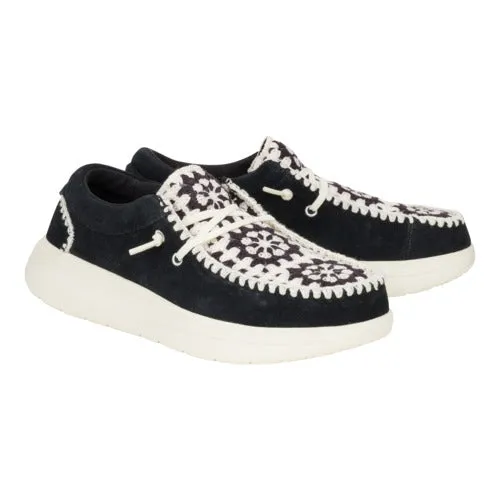 Wendy Comf Suede Crochet - Black/Multi sold by Hey Dude product image thumbnail 3