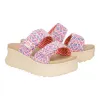 Delray Slide Surf Baja - Blue/Pink/Multi sold by Hey Dude