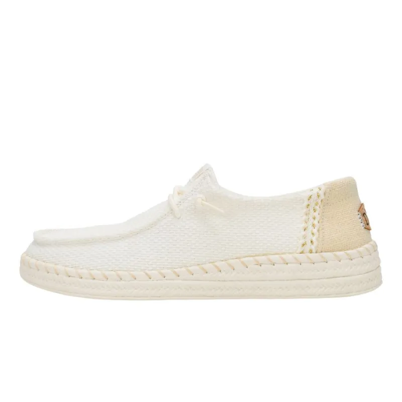 Wendy Espadrille Woven - White sold by Hey Dude
