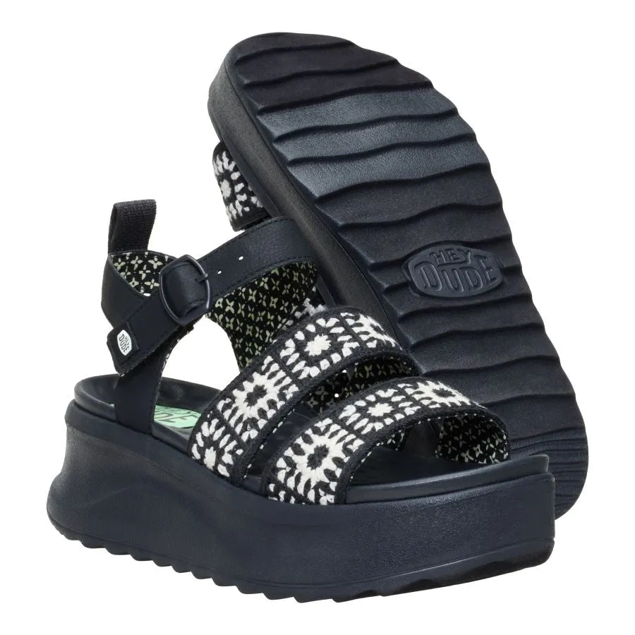 Delray Buckle Cottage Crochet - Black/White sold by Hey Dude product image thumbnail 3