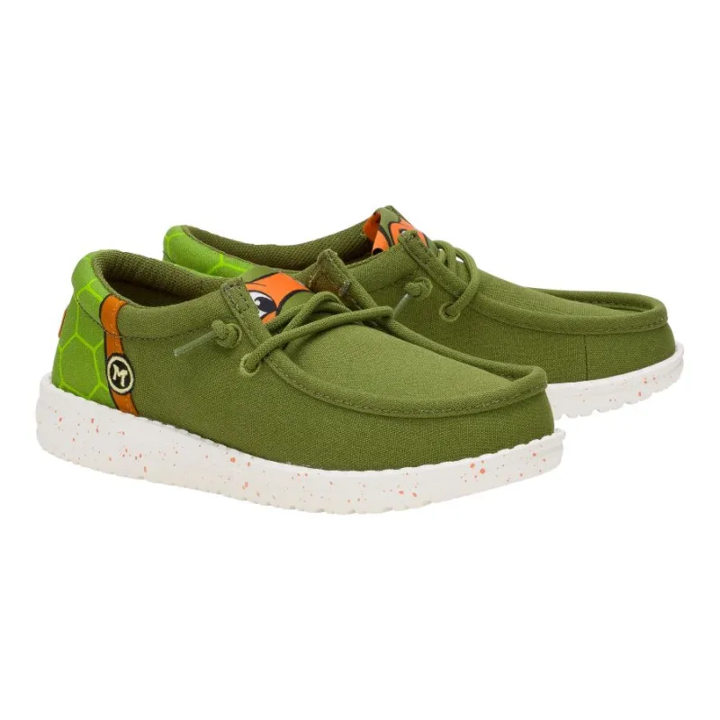TMNT Mikey Wally Funk Youth - Mikey Evergreen/Multi made by Hey Dude