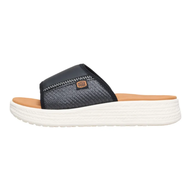 Tide Espadrille Slide - Black/Egret sold by Hey Dude