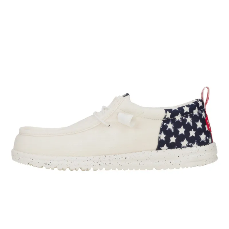 Wally Funk Americana Stars - White/Navy Blazer sold by Hey Dude