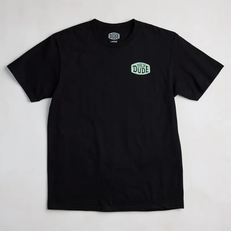 Duuuuuude Tee - Black/Mint sold by Hey Dude