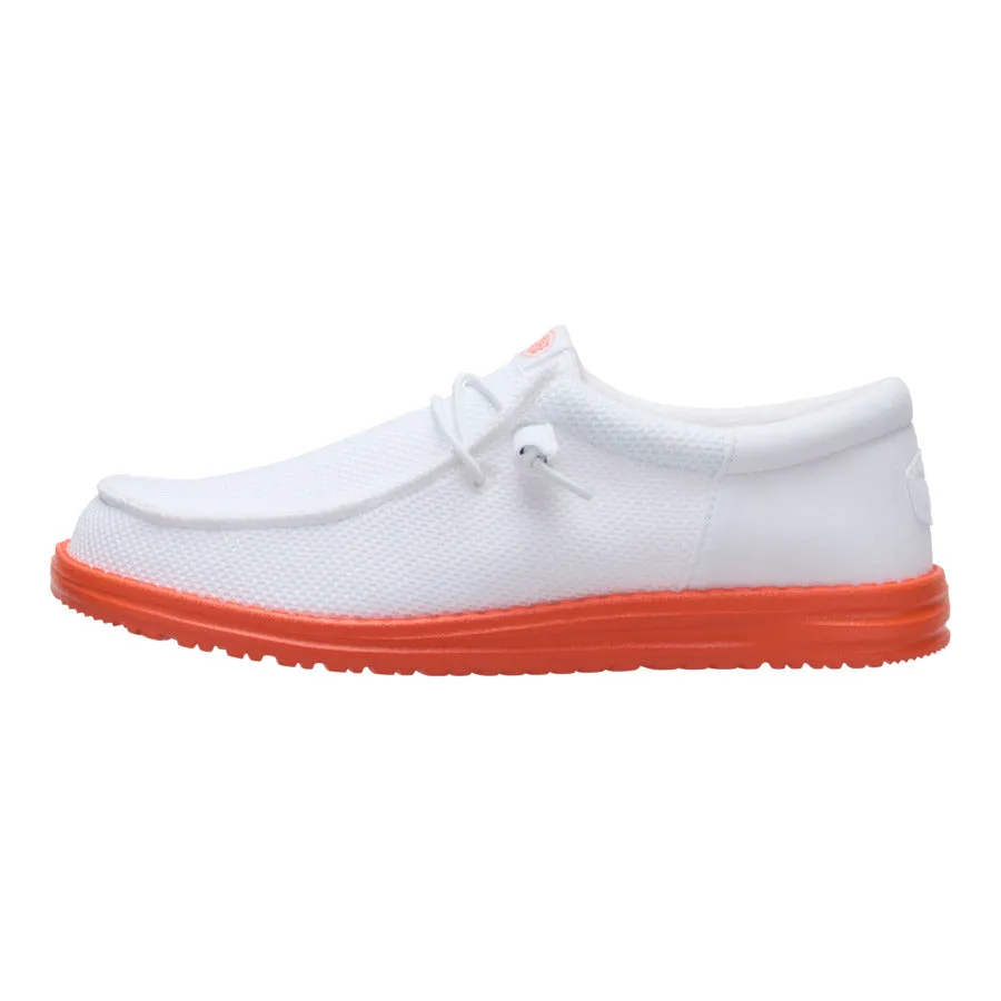 Wally Funk Pop - White/Tomato Orange sold by Hey Dude