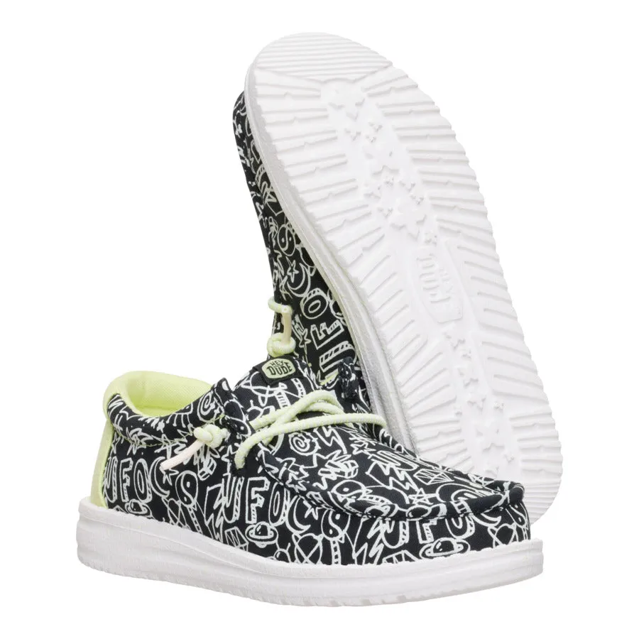 Wally Youth Space Glow - Black/White sold by Hey Dude product image thumbnail 3
