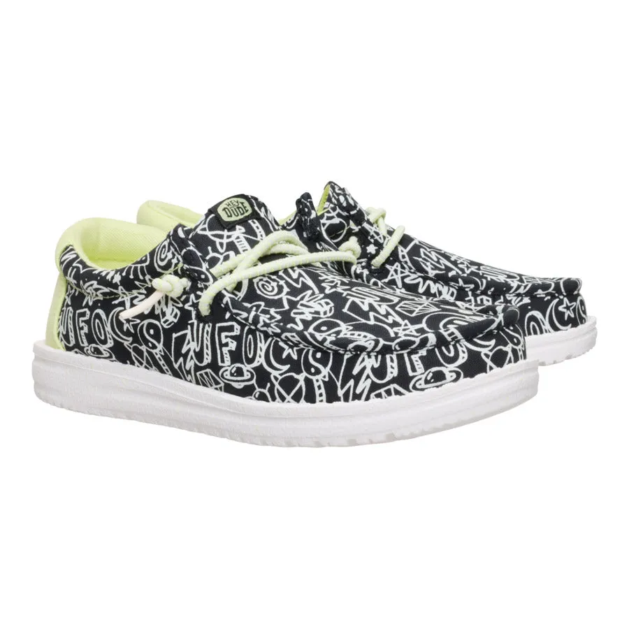 Wally Youth Space Glow - Black/White sold by Hey Dude product image thumbnail 2