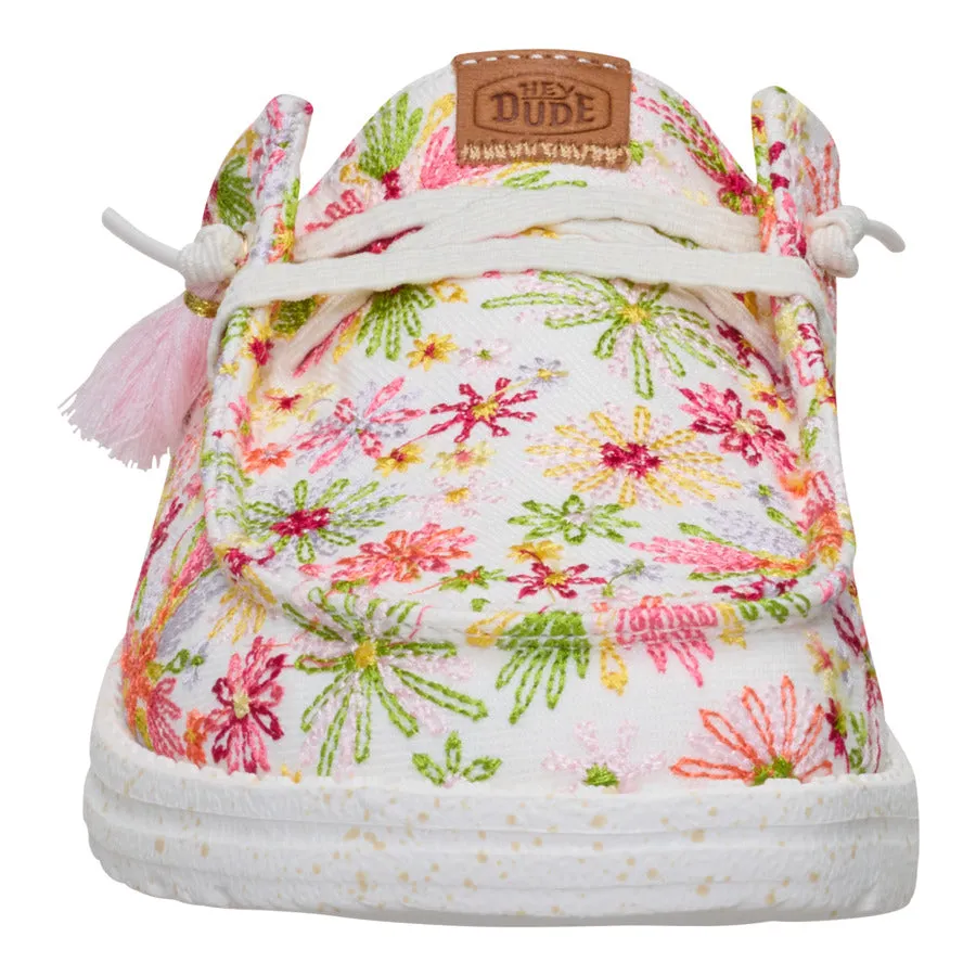 Wendy Slip Embroidered Floral - White/Multi sold by Hey Dude product image thumbnail 4
