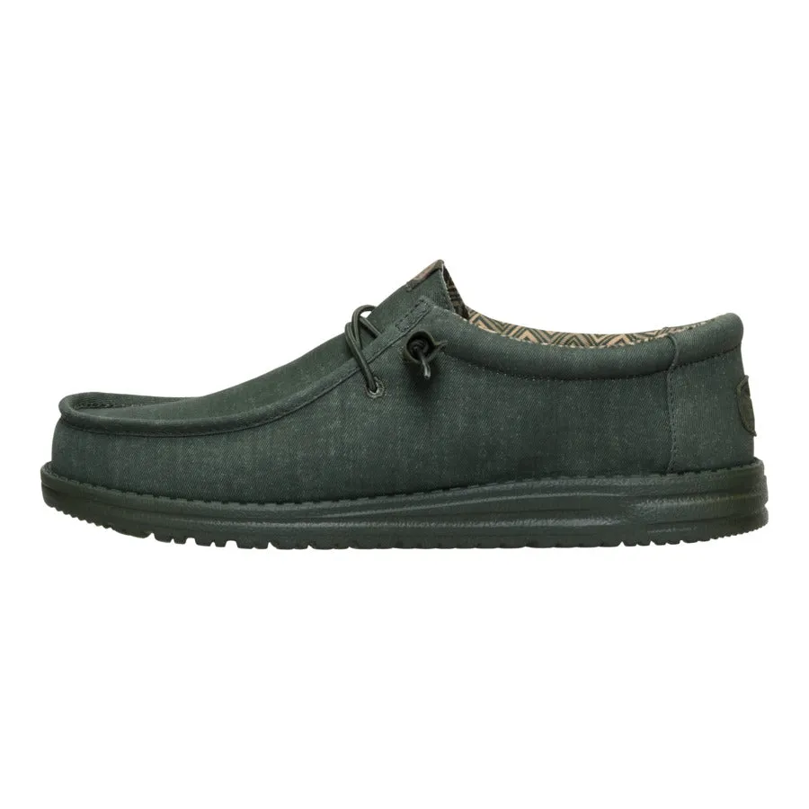 Wally Stretch Canvas - Deep Green sold by Hey Dude