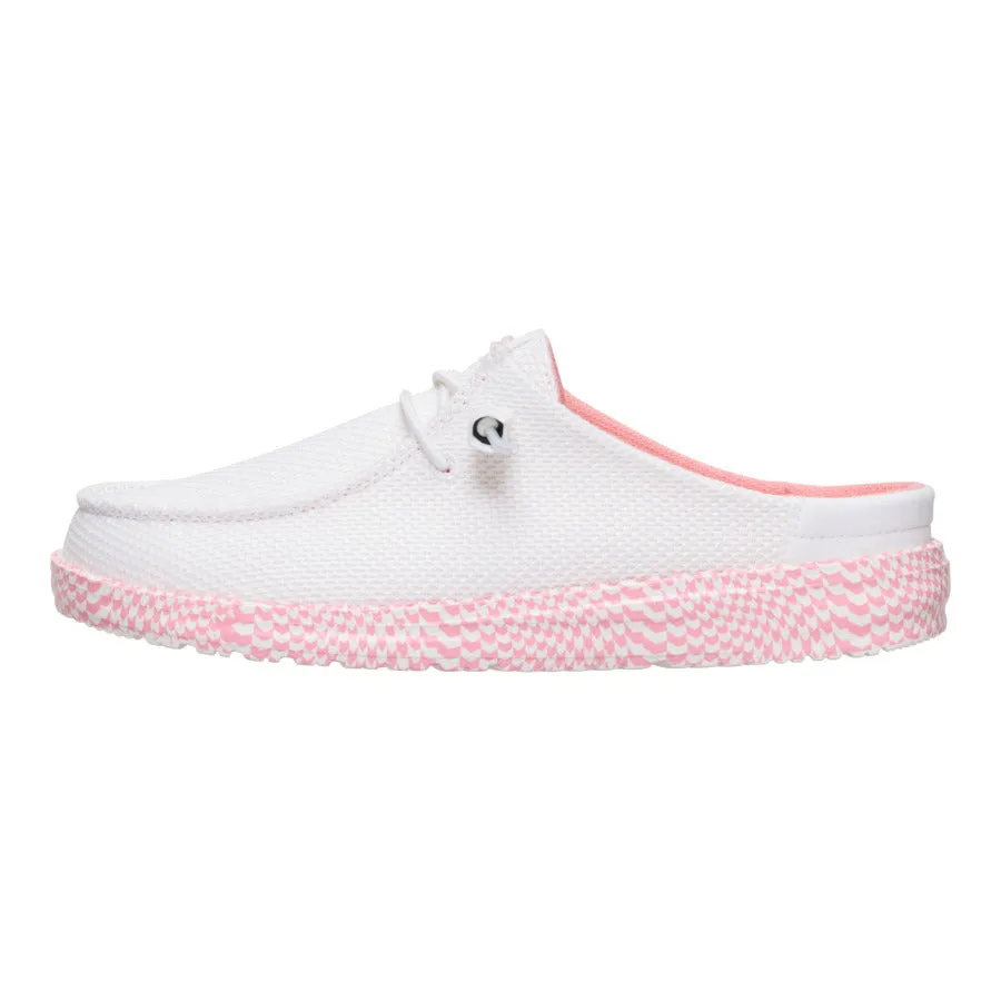 Wendy Slip Warped Geo - White/Pink Lemonade sold by Hey Dude