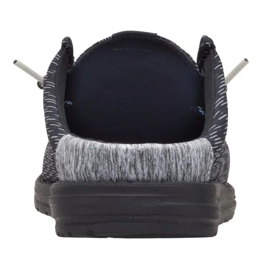 Wally Slip Jersey Jacquard - Black/Monument Grey sold by Hey Dude product image thumbnail 5