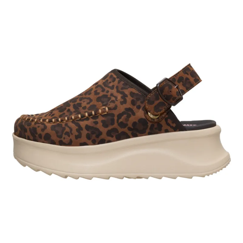 Delray Clog Suede - Brown Leopard sold by Hey Dude