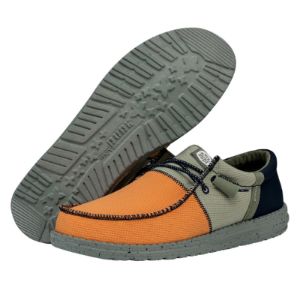Wally Tri Nylon Trailhead - Army Green/Orange sold by Hey Dude